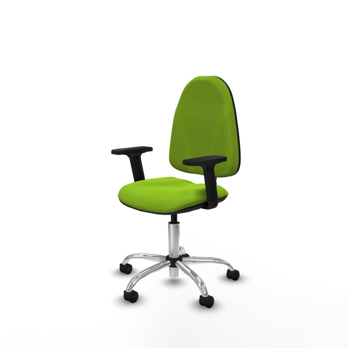 PIQUERAS Y CRESPO Silla de oficina Algarra Pistacho con Base Cromada y Brazos 2D PIQUERAS Y CRESPO Silla de oficina Algarra Pistacho con Base Cromada y Brazos 2D