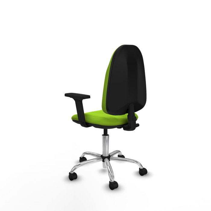 PIQUERAS Y CRESPO Silla de oficina Algarra Pistacho con Base Cromada y Brazos 2D PIQUERAS Y CRESPO Silla de oficina Algarra Pistacho con Base Cromada y Brazos 2D