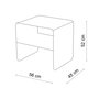 Hanah Home Mesa Lateral SHB-013-A Metal Dorado 45 x 56 x 52 cm