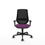PIQUERAS Y CRESPO Silla de oficina Mardos con mecanismo Sincro, Morado y Negro