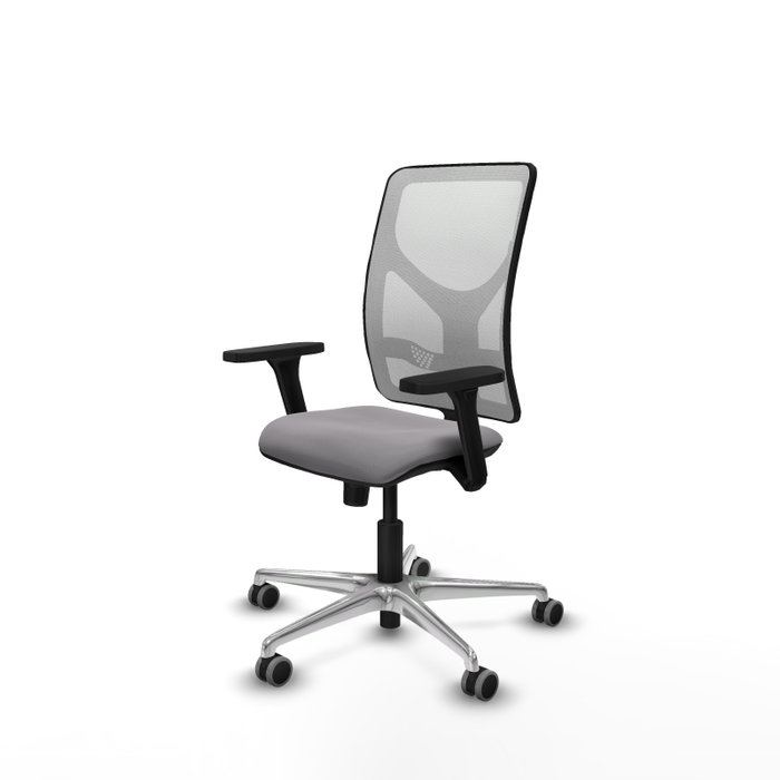 PIQUERAS Y CRESPO Silla de oficina Motilla con mecanismo Sincro, Gris y Blanco
