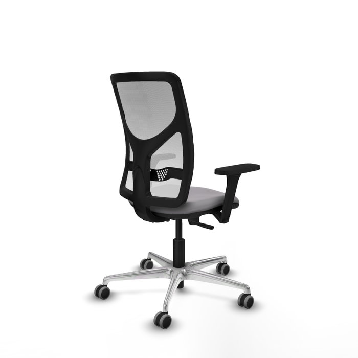 PIQUERAS Y CRESPO Silla de oficina Motilla con mecanismo Sincro, Gris y Blanco