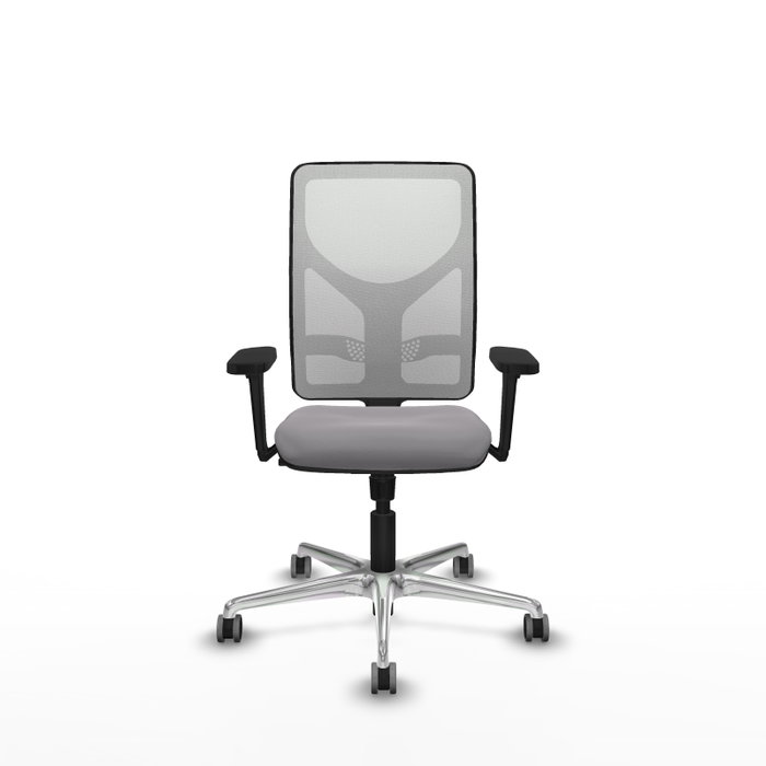 PIQUERAS Y CRESPO Silla de oficina Motilla con mecanismo Sincro, Gris y Blanco