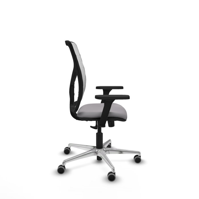 PIQUERAS Y CRESPO Silla de oficina Motilla con mecanismo Sincro, Gris y Blanco