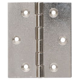 HERRAJES ALK Bisagra Latón Plana Sin Remate 50X40 Medidas Nova Acabado Latón Níquel