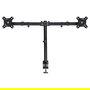 Trust GXT 1120 Mara Brazo Dual para Monitores - Soporte de Abrazadera para 2 Pantallas hasta 32" (81.3 cm) y 16 kg, Ajuste de Altura e Inclinación, Negro