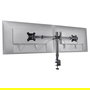 Trust GXT 1120 Mara Brazo Dual para Monitores - Soporte de Abrazadera para 2 Pantallas hasta 32" (81.3 cm) y 16 kg, Ajuste de Altura e Inclinación, Negro