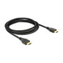 DeLOCK Cable HDMI 84714 High Speed con Ethernet 2 m, 18 Gbit/s, 4K 4096 x 2160, Macho a Macho, Negro