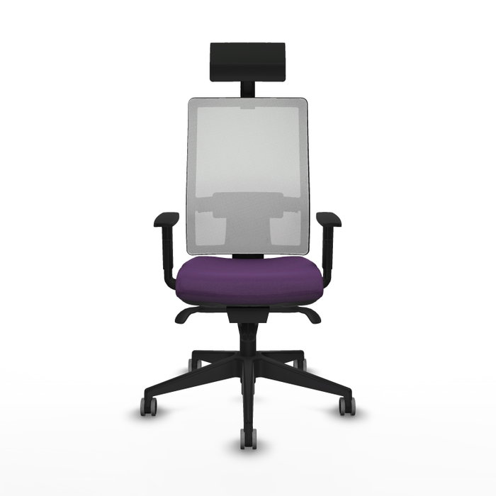 PIQUERAS Y CRESPO Silla de oficina Horna con Mecanismo Sincro, Morada y Blanca