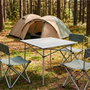 Aktive Camping Mesa de camping plegable de aluminio
