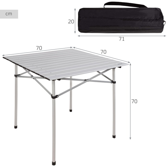 Aktive Camping Mesa de camping plegable de aluminio Aktive Camping Mesa de camping plegable de aluminio