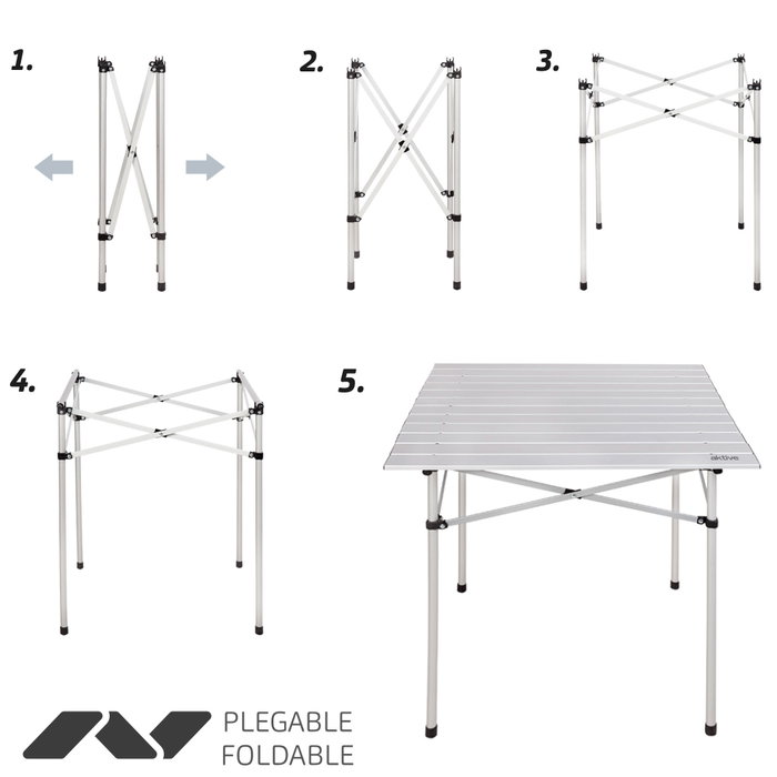 Aktive Camping Mesa de camping plegable de aluminio Aktive Camping Mesa de camping plegable de aluminio