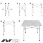 Aktive Camping Mesa de camping plegable de aluminio