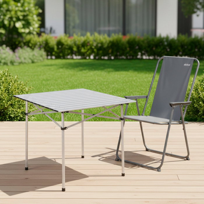 Aktive Camping Mesa de camping plegable de aluminio Aktive Camping Mesa de camping plegable de aluminio