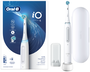Oral-B Cepillo Dental Eléctrico Recargable Braun iO Series 4 para Adultos, Blanco, 4 Modos con Sensor de Presión y Tecnología Magnética, Incluye Estuche de Viaje y Base de Carga
