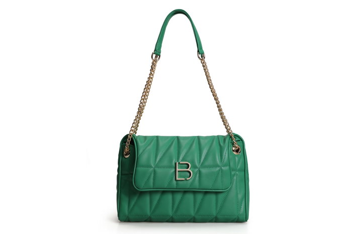 Lucky Bees 1246 Bandolera Verde de Polipiel para Mujer, Elegante y Funcional, Accesorio de Moda