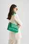 Lucky Bees 1246 Bandolera Verde de Polipiel para Mujer, Elegante y Funcional, Accesorio de Moda