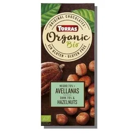 TORRAS Chocolate Negro 70% Con Avellanas 100Gr Bio SG