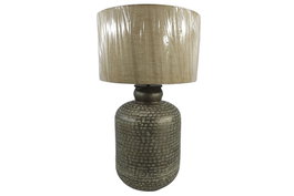 DKD Home Decor Lámpara de Sobremesa de Aluminio Patinado Verde