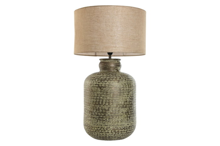 DKD Home Decor Lámpara de Sobremesa de Aluminio Patinado Verde