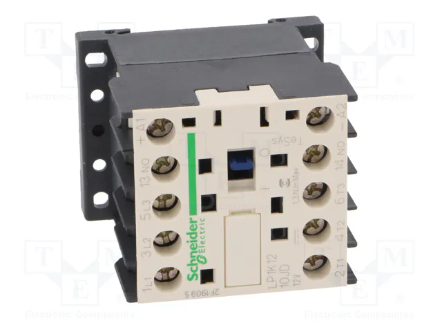 Schneider Electric LP1K1210JD Contactor TeSys K 3-polar 12VDC 12A Schneider Electric LP1K1210JD Contactor TeSys K 3-polar 12VDC 12A