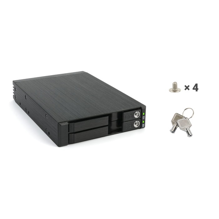 Fantec MR-25DUAL Marco Extraíble para HDD/SSD 2.5 Pulgadas Negro Fantec MR-25DUAL Marco Extraíble para HDD/SSD 2.5 Pulgadas Negro