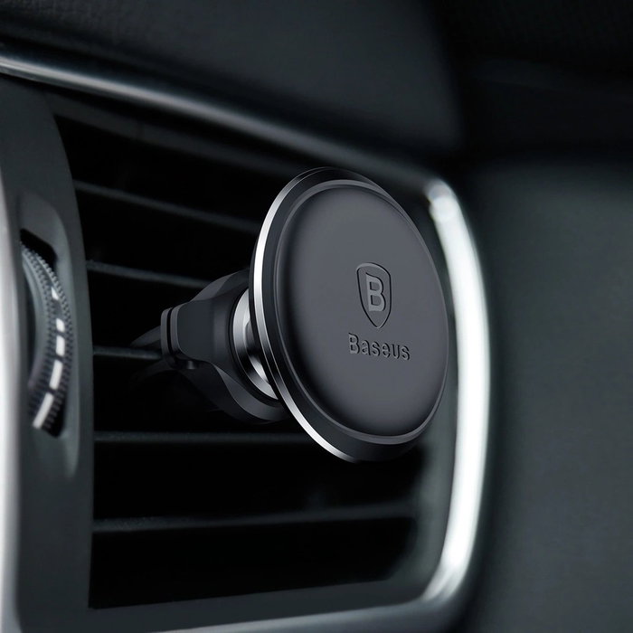 Baseus Soporte Magnético para Coche con Clip para Cable y Rejilla de Ventilación Negro