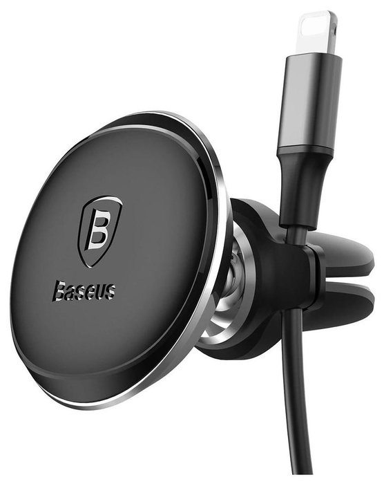 Baseus Soporte Magnético para Coche con Clip para Cable y Rejilla de Ventilación Negro