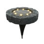 Lumineo Baliza Solar de Poliresina con Luz Fija Blanco Cálido y Encendido Automático
