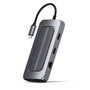 Satechi Adaptador MultiPuerto USB-C MX, Doble HDMI 4K 60Hz, USB-C PD 100W, Ethernet Gigabit, 2x USB-A 3.0, Lector Tarjetas, 3.5mm Jack