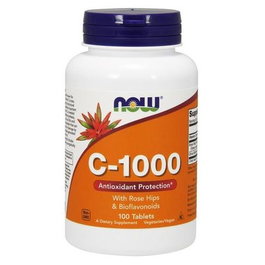 NOW C 1000 Rose Hips y Bioflavonoides 100 cap.