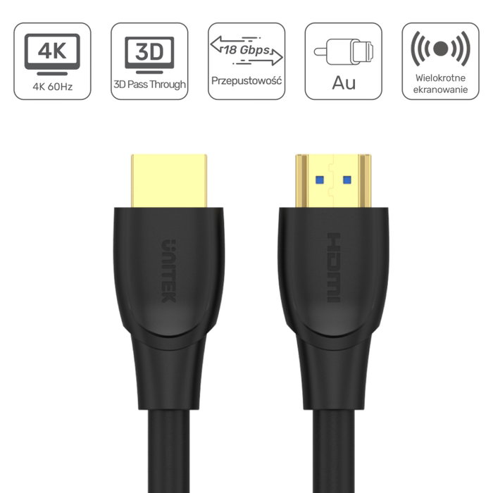Unitek Cable High Speed HDMI 2.0 4K C11068BK 7 m