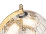 Giftdecor Globo Terraqueo 12,5 cm Blanco, Negro y Oro con Base de Madera y Metal (Set de 12)