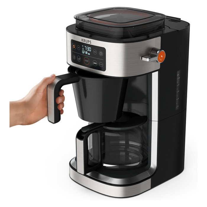 Krups KM 760D Cafetera de filtro Negro y plata 2-10 tazas 1,25 L