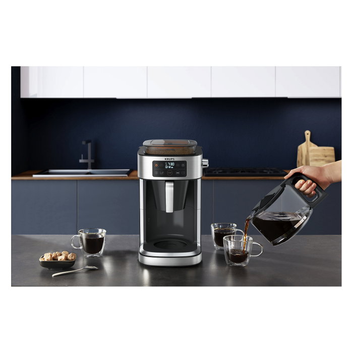 Krups KM 760D Cafetera de filtro Negro y plata 2-10 tazas 1,25 L
