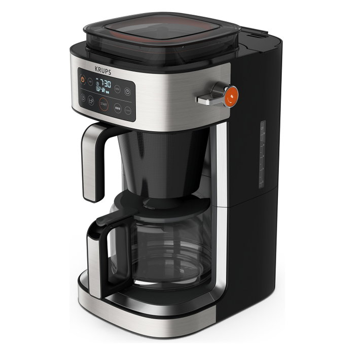 Krups KM 760D Cafetera de filtro Negro y plata 2-10 tazas 1,25 L