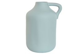 DKD Home Decor Jarrón de Gres Artesanal Azul Celeste 48x36x31 cm