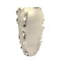 DKD Home Decor Jarrón de Cerámica Blanco Orgánico Artesanal