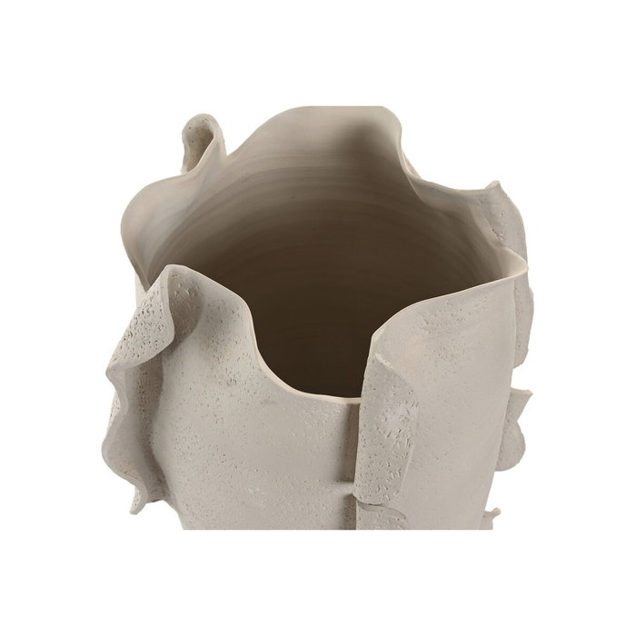 DKD Home Decor Jarrón de Cerámica Blanco Orgánico Artesanal DKD Home Decor Jarrón de Cerámica Blanco Orgánico Artesanal