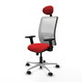 PIQUERAS Y CRESPO Silla de oficina Zulema con mecanismo Sincro, Rojo y Blanco