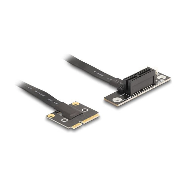 DeLOCK 81504 Adaptador Mini PCIe a PCIe 3.0 x1 de 90° con cable de 20 cm DeLOCK 81504 Adaptador Mini PCIe a PCIe 3.0 x1 de 90° con cable de 20 cm