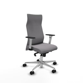 PIQUERAS Y CRESPO Sillón Albacete con Mecanismo Sincro, Similpiel Gris