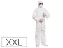 Deltaplus Traje de seguridad con capucha color blanco talla XXL