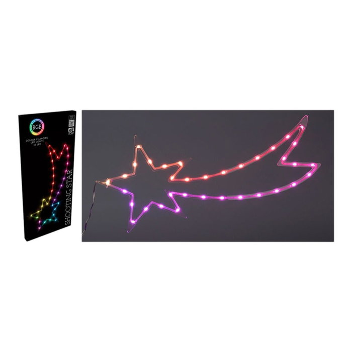 Basics Estrella LED RGB 35 LEDs multifunción transparente