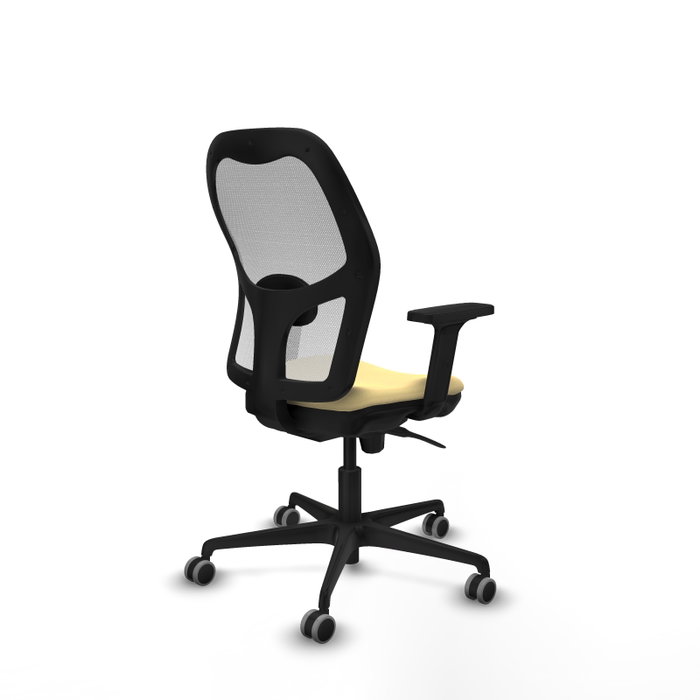 PIQUERAS Y CRESPO Silla de oficina Jorquera con mecanismo Sincro, crema y blanco