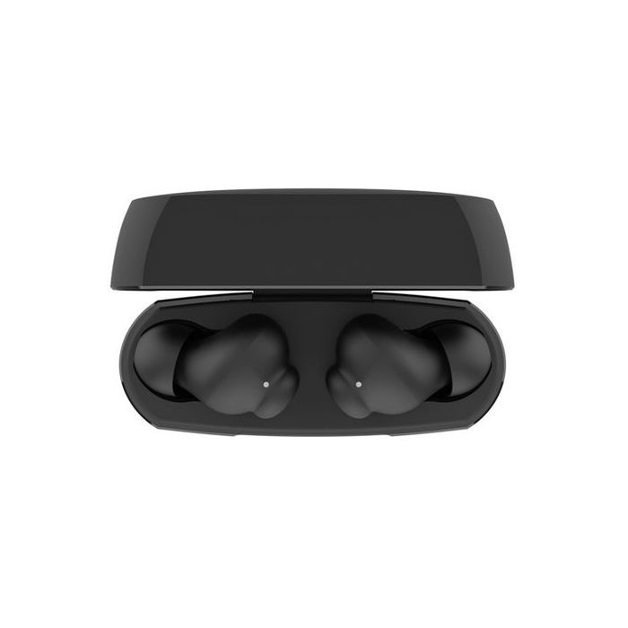 Belkin SoundForm Rhythm AUC012BTBK - Auriculares Inalámbricos Bluetooth 5.3, Resistencia IPX5 al Agua, 28 Horas de Batería, Almohadillas de Silicona, Negro