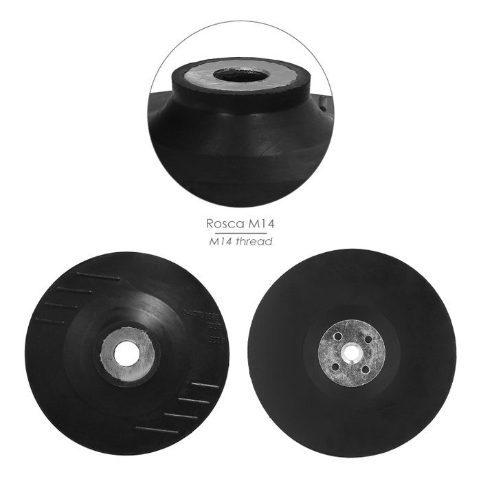 WOLFPACK LINEA PROFESIONAL Plato Amoladora Nylon Ø 178 mm con Rosca M14 WOLFPACK LINEA PROFESIONAL Plato Amoladora Nylon Ø 178 mm con Rosca M14