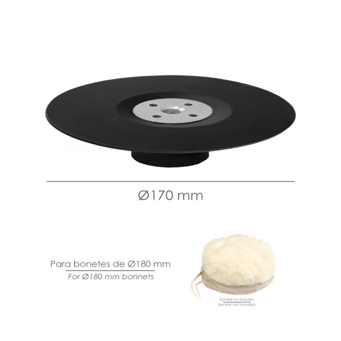 WOLFPACK LINEA PROFESIONAL Plato Amoladora Nylon Ø 178 mm con Rosca M14 WOLFPACK LINEA PROFESIONAL Plato Amoladora Nylon Ø 178 mm con Rosca M14
