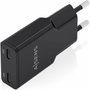 Aisens Cargador de Pared GaN 30W con 2x USB-C Negro ASCH-30W2P049-BK
