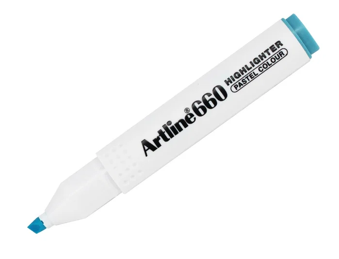 Artline EK-660 Rotulador Fluorescente Azul Pastel Punta Biselada Trazo 1-5 mm